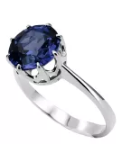 925 Silver Sapphire Vintage Ring Unikátny VRC157s